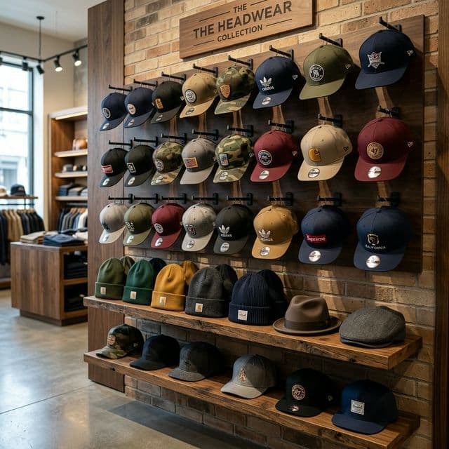 Men's fashion accessories section