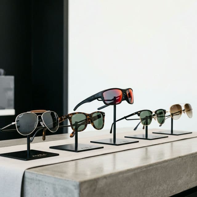 Stylish sunglasses showcase